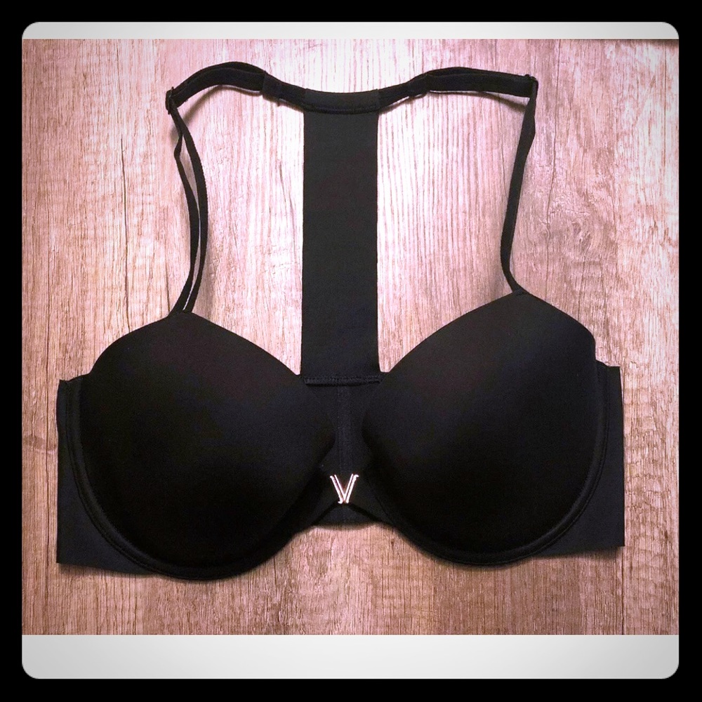 Victoria's Secret Demi Racerback Black Bra 34D